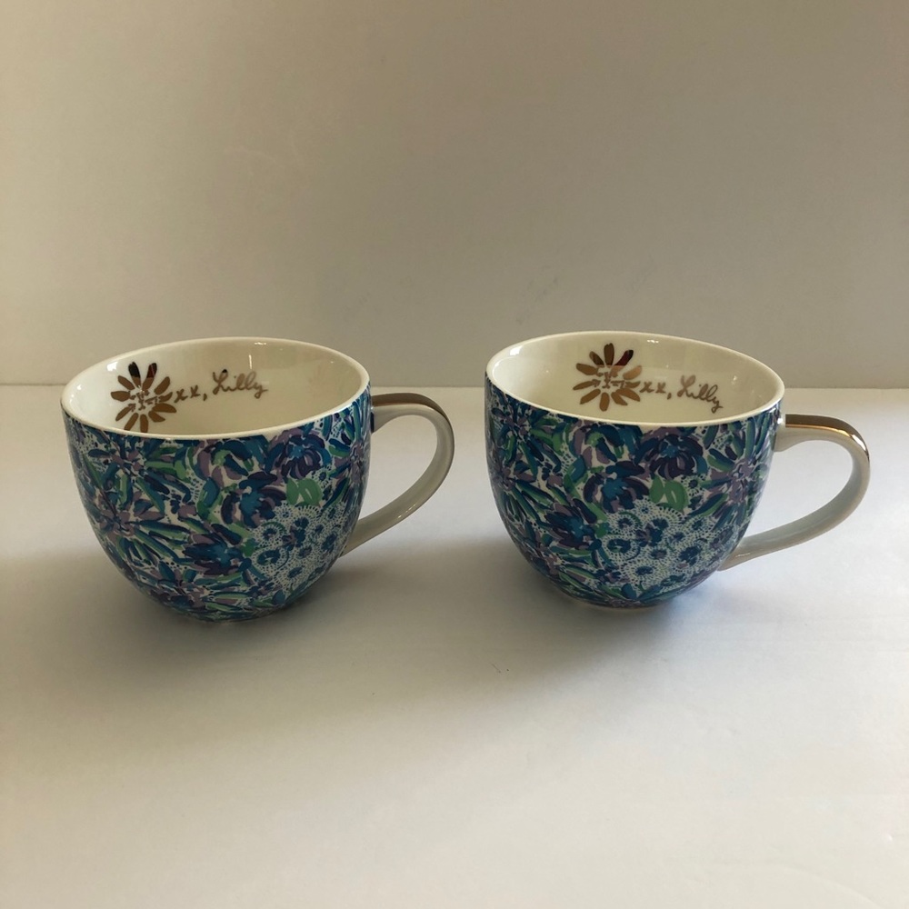 Lilly Pulitzer Ceramic Cappuccino Style 12 oz Mugs - Picture 8 of 9